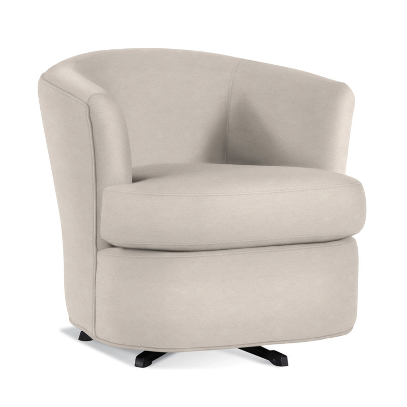 Swivel Barrel Chair, Elite Dove Linen