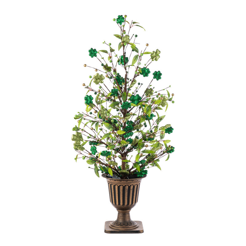 Arbre de porche 36 po H Lightd St. Patrick's Shamrock