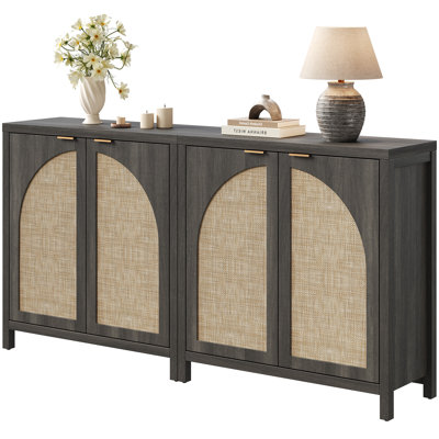 Boho - Rattan Sideboard With Adjustable Shelves