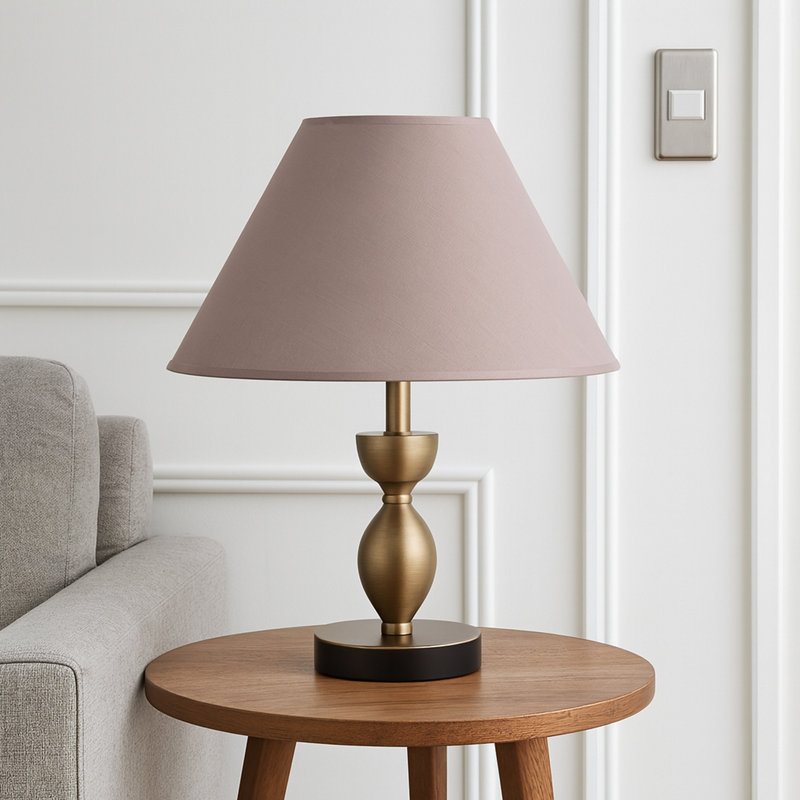 15 cm H Empire Fabric Lamp Shade ( Uno ), Brown
