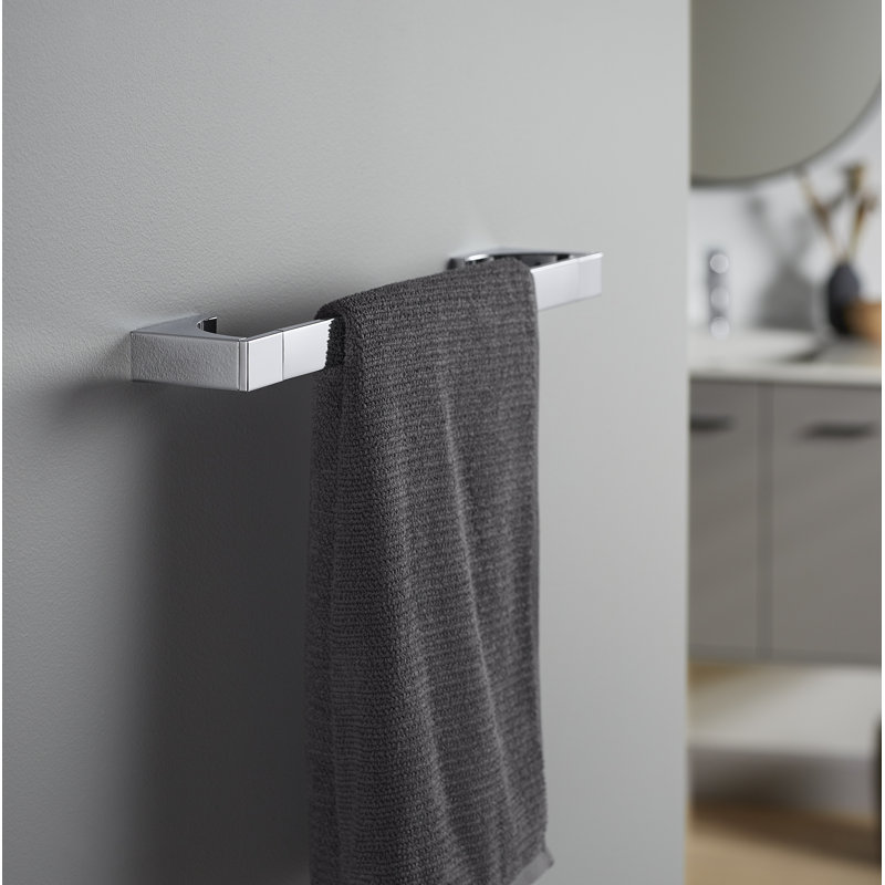 Minimal Towel Bar, Polished Chrome, 18"W