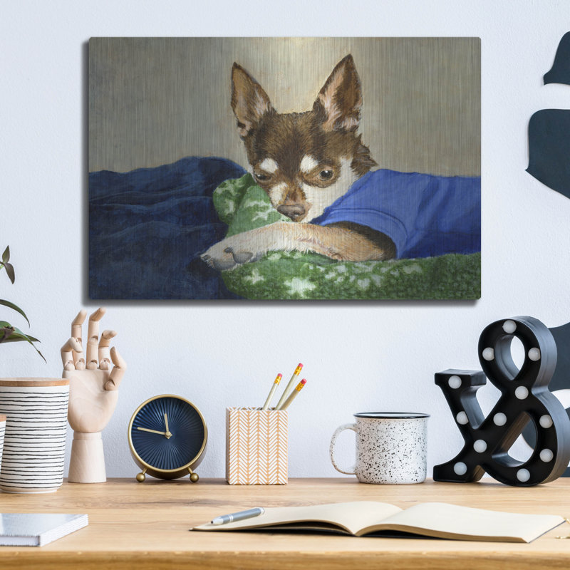 Art mural en métal Trinx «Getting Cosy» par Darlene Pavlovich, H 12 po x l 16 po