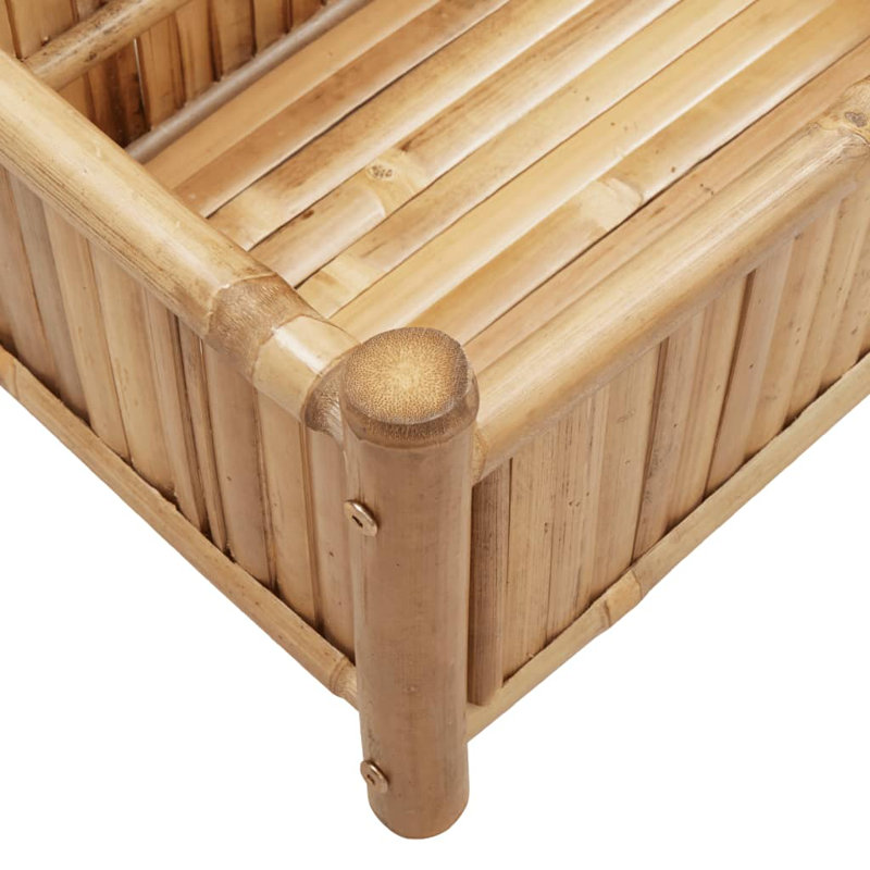 Bayou Breeze Planter 15.7"X15.7"X31.5" Bamboo, 9.8" H x 19.7" W x 11.8" D