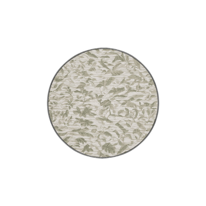 Silky Soft Plush Gray Area Rug, Round 5'