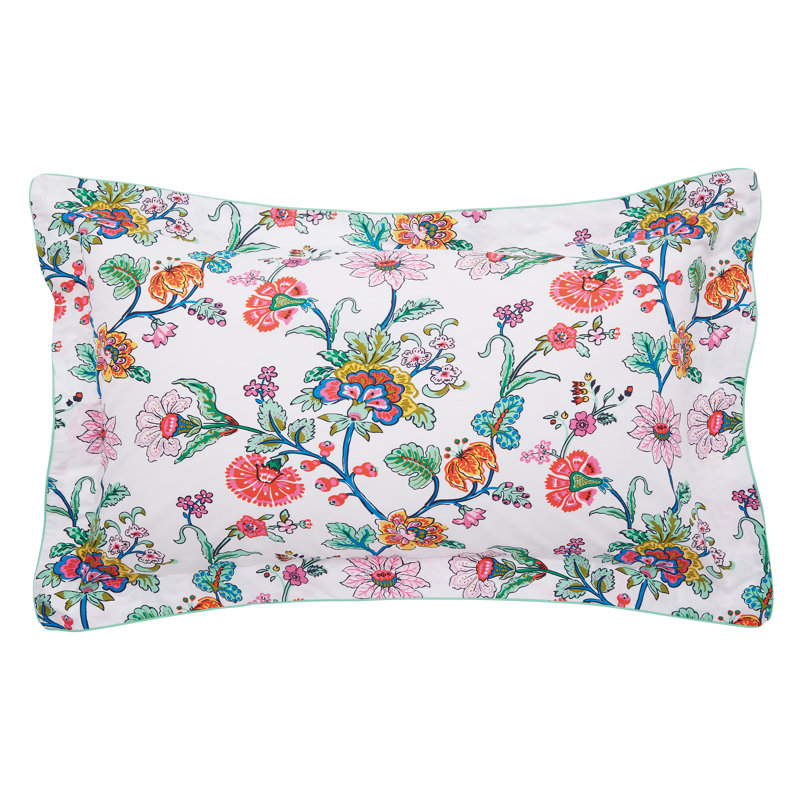 Indienne Floral Multicolour 180 TC, Kingsize - 2 Standard Pillowcases