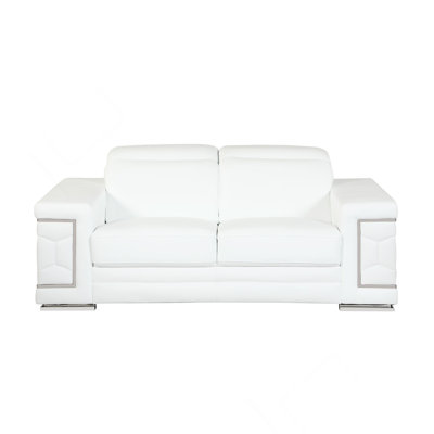 Top Grain Italian Leather Loveseat