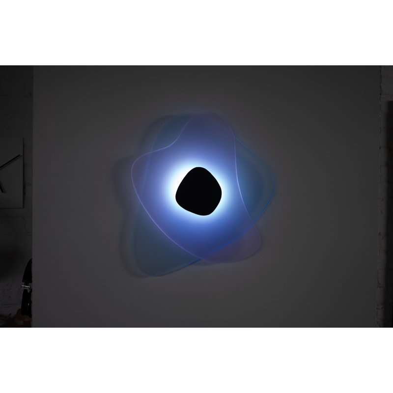 Aurora Aluminum LED Flush Mounted Sconce, Blue/Fuchsia