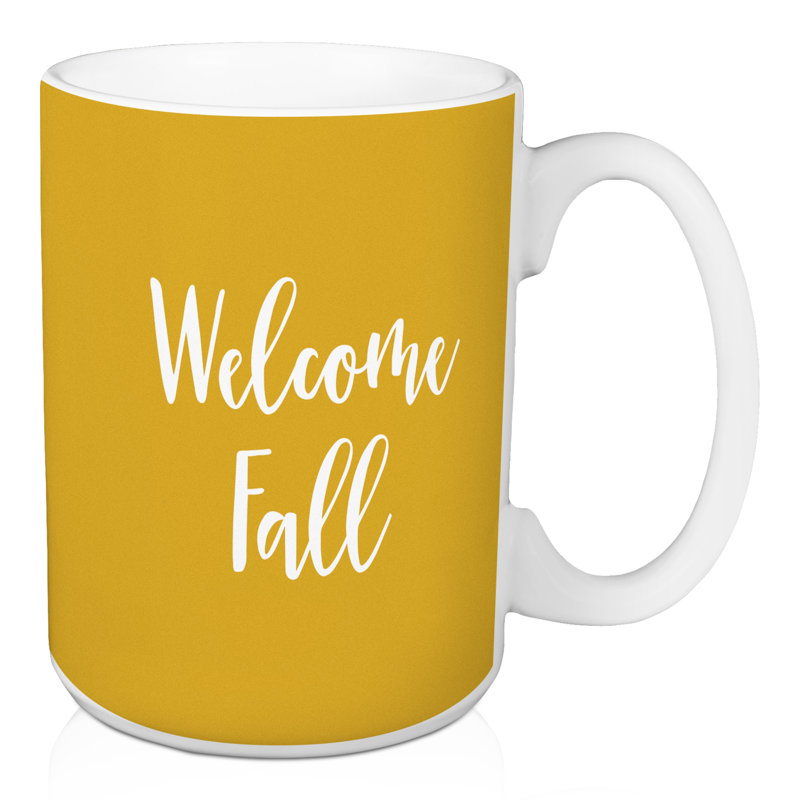 Grande tasse à café welcome Myhre, Jaune moutarde