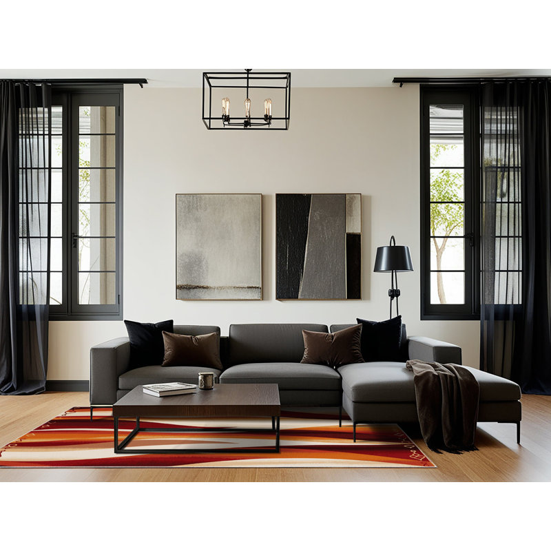 Auburn Edge Rug, Rectangle 3' x 5'