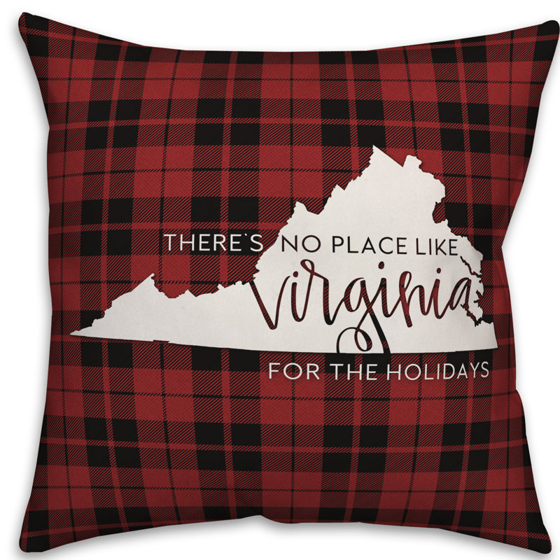 Plaid Throw Pillow, 16" x 16"