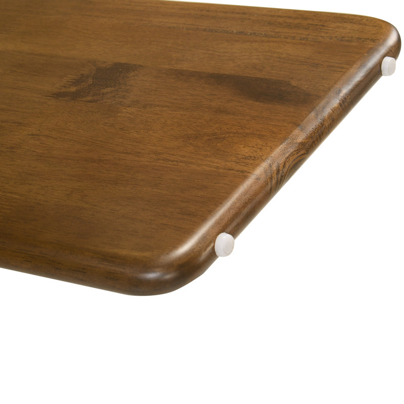 Oval Solid Wood Coffee Table With Three Legs, Farmhouse Coffee Table For Bedroom/Living Room