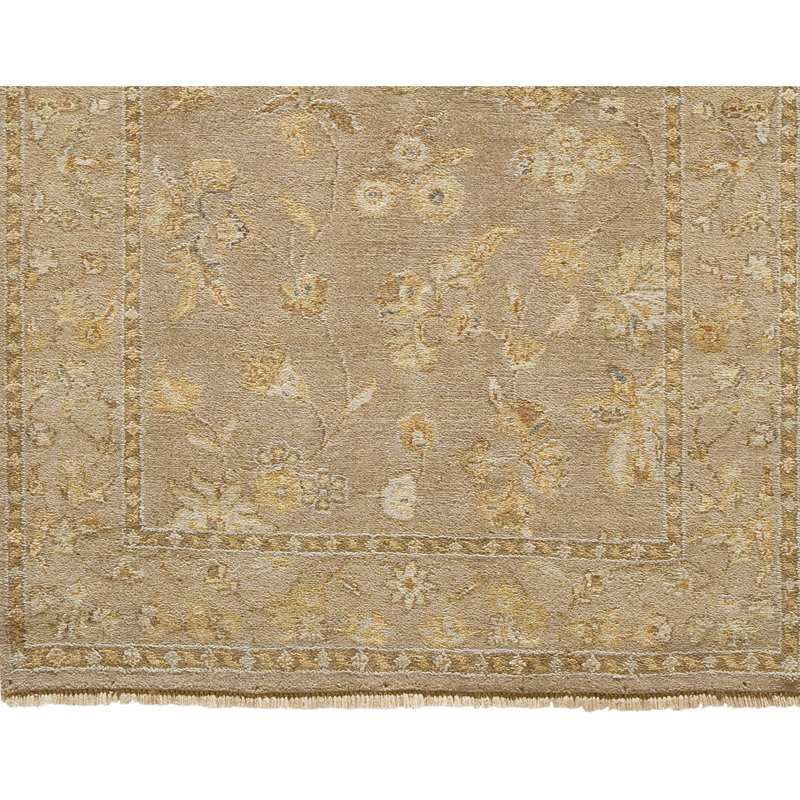 Hand Knotted Oriental Area Rug in Cream/Ivory, Runner 3' x 20'