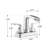 Modern Chrome Bathroom Sink Faucets, Brass Build, Elegant Design, Home Use
