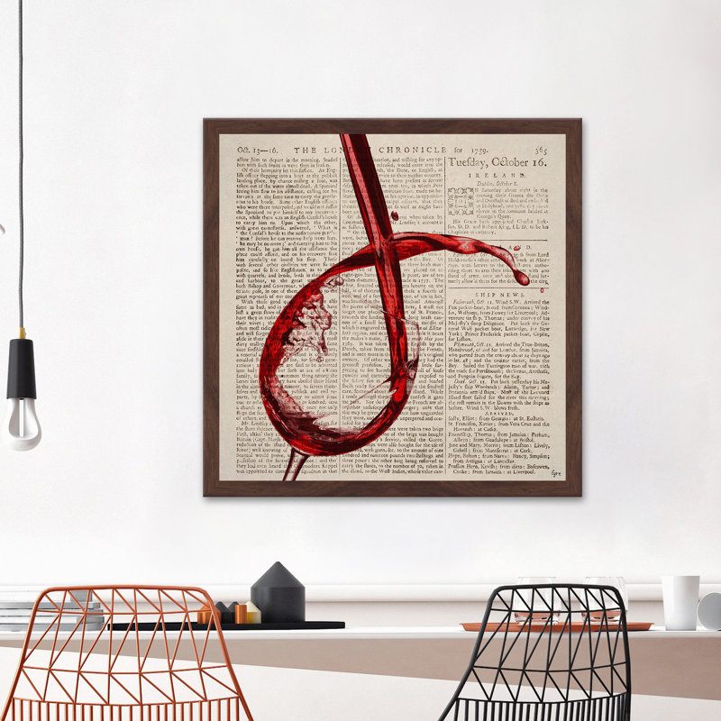 « merlot », reproduction d’art encadrée, H 12 po x l 12 po x P 1,5 po