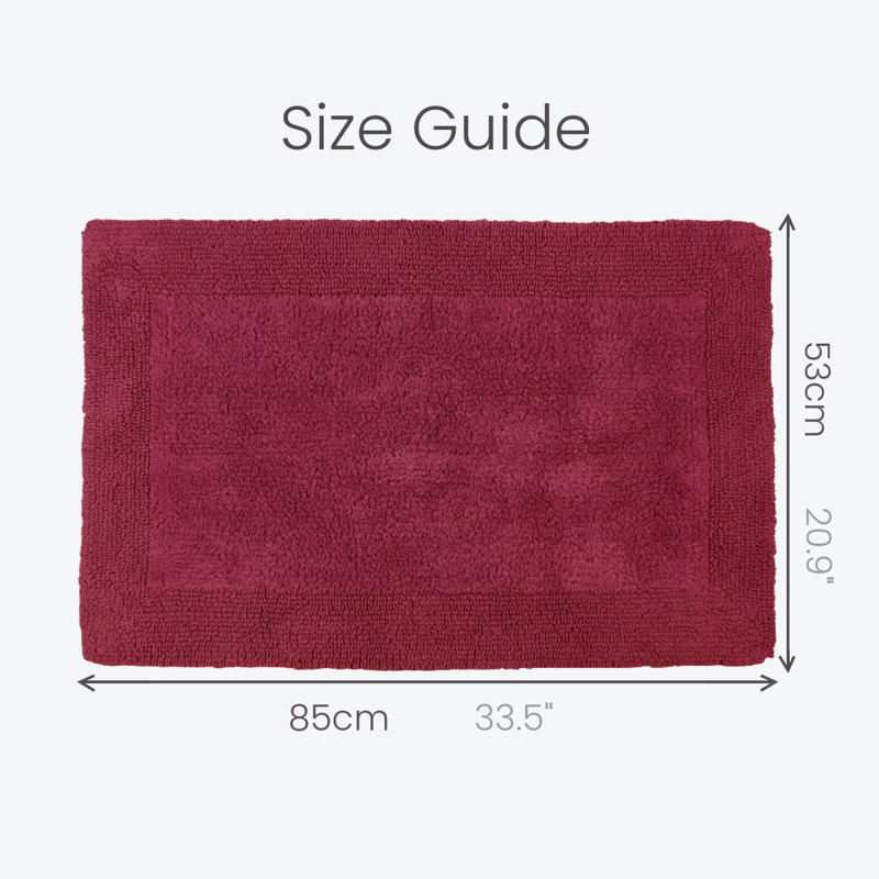 Ruthann Cotton Reversible Bath Mat, Beetroot