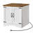 Baylis Farmhouse Square End Table with Charging Station