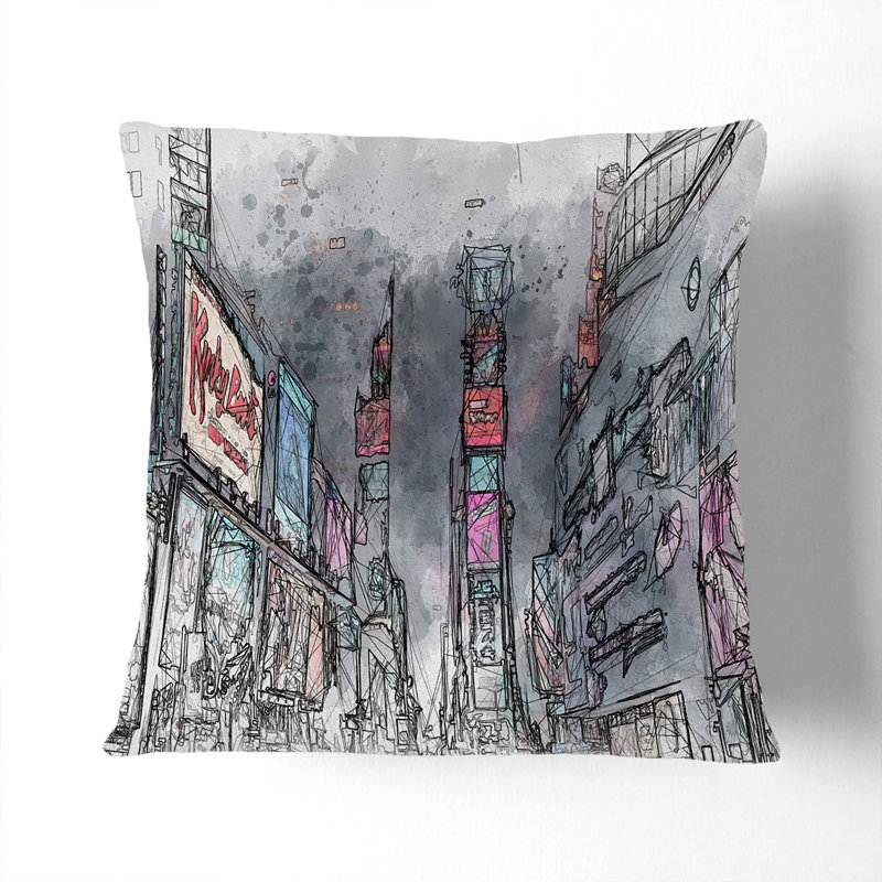 Square Throw Cushion, 55cm H x 55cm W x 20cm D