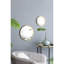 Miroir convexe de 15 po avec rebord doré et cadre en fer pour meuble-lavabo à rebord doré-1875220606