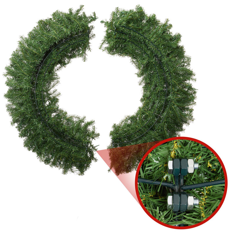 48-Inch Green Pine Artificial Christmas Wreath for Front Door