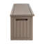 Boîte de rangement pour l'extérieur avec roulettes, résine brune (76 gallons)