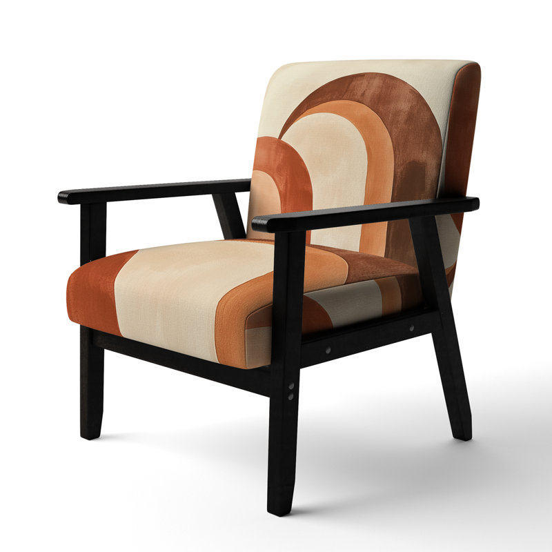 Chaise d'appoint Abstract Shapes, Black Square Arms