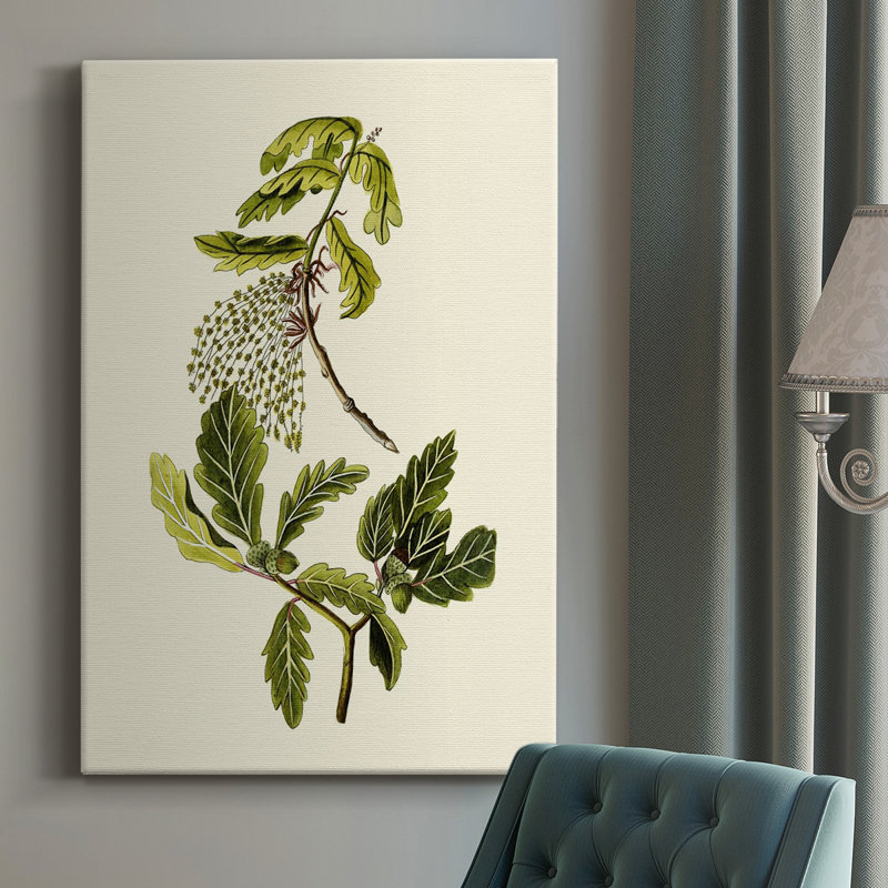 Olive Greenery III - peinture sur toile tendue, H 27 po x l 16 po x P 1,5 po