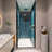 Leakage Pivot Shower Door With Tempered Glass - Matte Black Bath 32"-33 3/8" Adjustment
