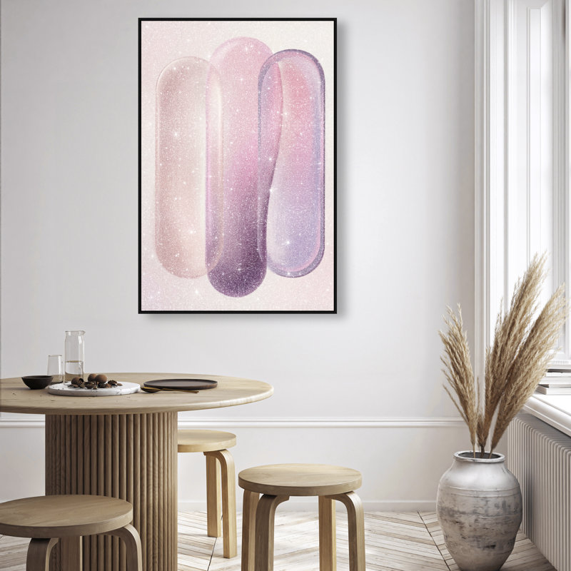 Berry Layers Print by Oliver Gal, 31"H x 21"W, Black Floater Frame