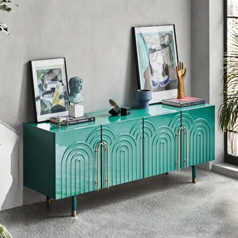 Meuble télé en bois massif personnalité, 62.99"