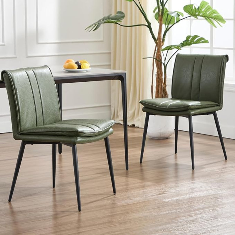 47.5cm H Upholstered Metal Accent, Green