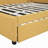 Upholstered Daybed With Trundle Sofa Bed Frame No Box Spring Needed, Linen Fabric-706261092