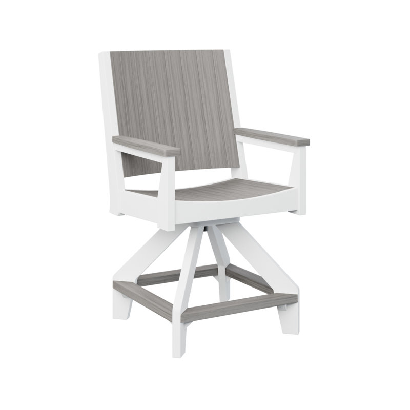 Fauteuil de comptoir pivotant Berlin, 21.5", Bois flottant gris