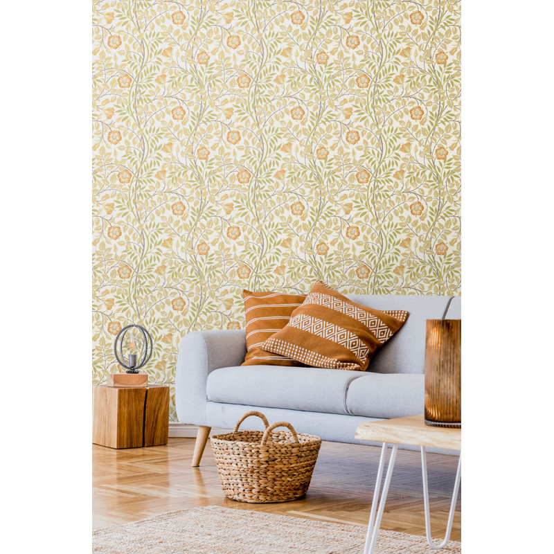 Padstow 10m x 50cm Matte Wallpaper Roll, Soft Amber