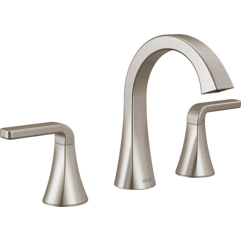 Two Handle Widespread Bathroom Faucet, Stainless