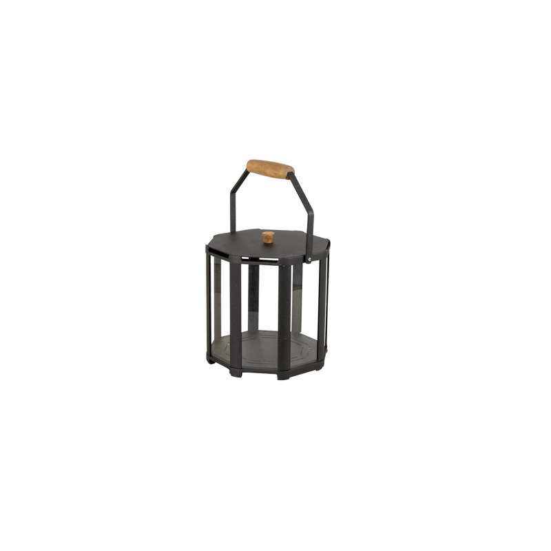 Lightlux Lantern with Teak Handle Extra Small, 10.2" H x 9.8" W x 9.8" D