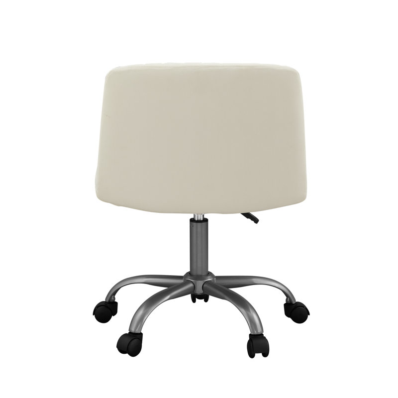 Morency Swivel Office Chair, Cream