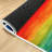 Clear Abstract Watercolor Gradient Bright Rainbow Colors Colorful Smooth Machine Washable Indoor Area Rug