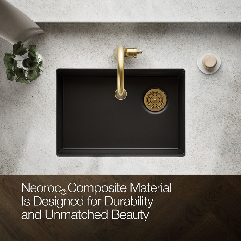 Billings Undermount Single-Bowl Kitchen Sink, Matte Black