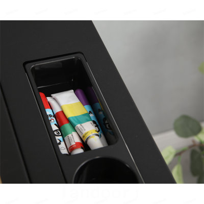 Table de dessin et d'impression en verre trempé réglable à la manivelle avec chaise et espace de rangement pour le salon, le bureau et la chambre à coucher