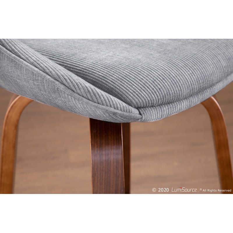 Tenessa Upholstered Counter Stool, Corduroy Grey