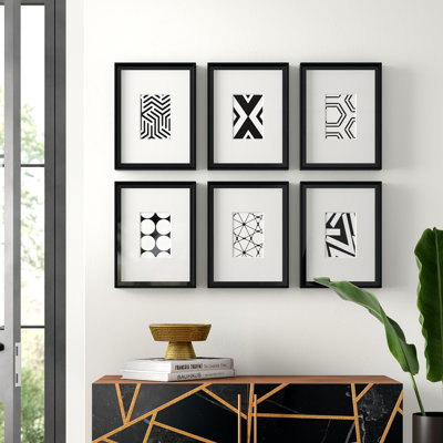 Calter Geometric Abstract Matted Framed Graphic Art
