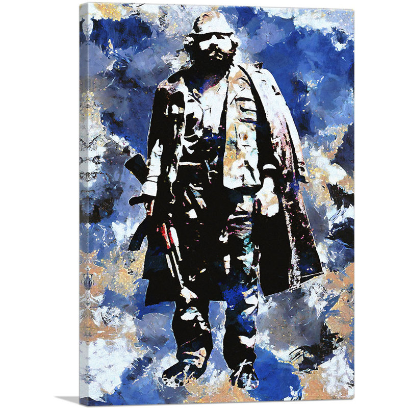 Adem Jashari Libération de l'Armée de terre fond bleu, impression sur toile tendue, H 40 po x l 26 po x P 1,5 po