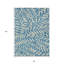 Tapis bleu sarcelle et ivoire lavable à l'extérieur 8 pi x 10 pi bleu sarcelle et ivoire