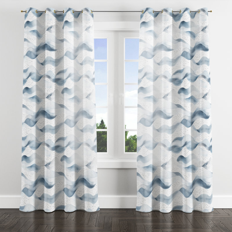 Rideaux à œillets Dots, L 52 po x L 63 po, Œillets dorés