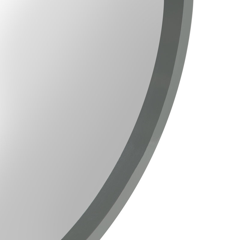 Miroir mural Arranjeet, 25,6 po x 25,6 po, gris