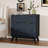 32" High Faux Marble Side Table with 3 Drawers & Fluted Design-1825367026