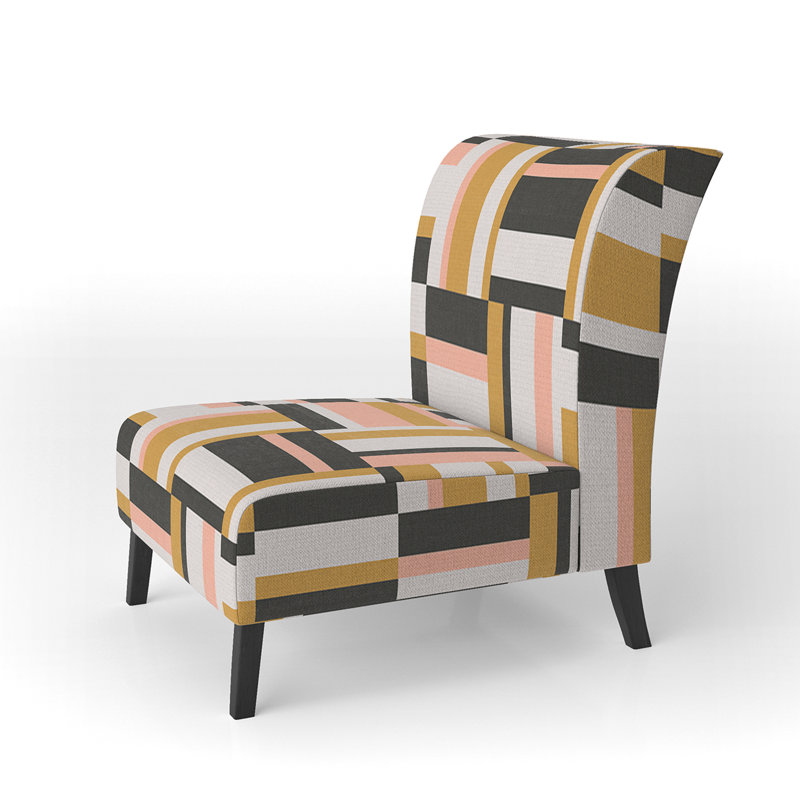 Fauteuil de chambre rembourré Mid-Century