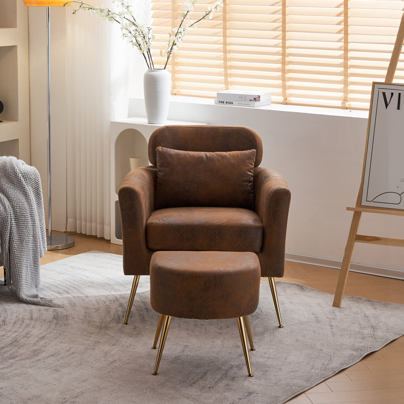 Azoriah 28.9 Wide Armchair, Brown Microsued