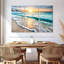 «Foamy Cancun Beach», reproduction d'art sur toile-277204652