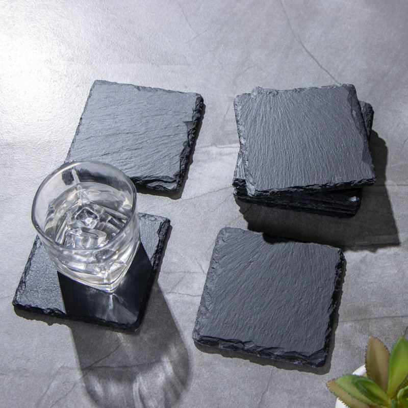 Slate Stone Drink Coasters Set Of Five